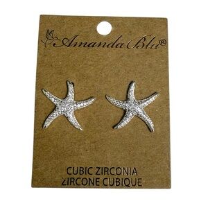 Amanda Blu Starfish Cubic Zirconia Earrings